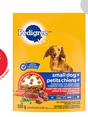 NWT Small Dog Hearty Beef & Vegetable Dog Food - Yellow